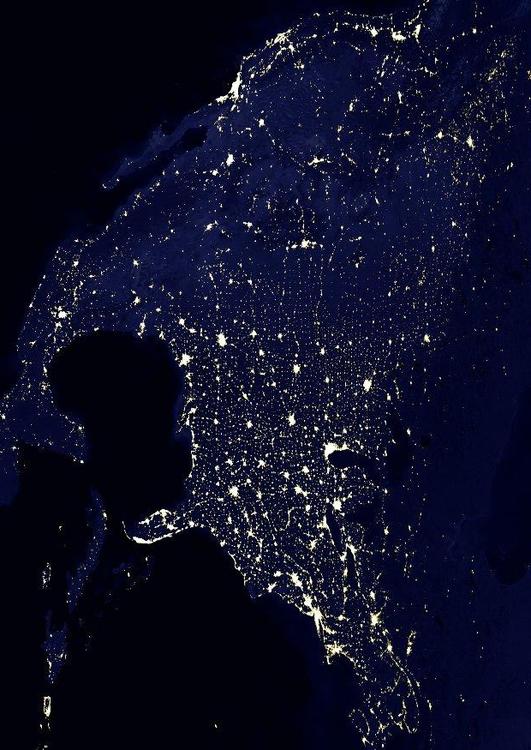 Jorden pÃ¥ natten - urbaniserade omrÃ¥den, Nordamerika