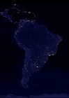 Foton Jorden på natten - urbaniserade områden, Sydamerika
