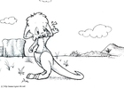 Målarbild känguru