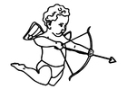 Målarbild kÃ¤rleksguden cupid eller amor