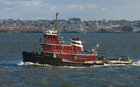 Foton lotsbåt i New Yorks hamn