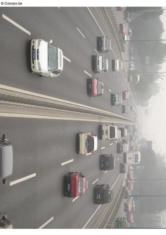 motorvÃ¤g med smog, Peking