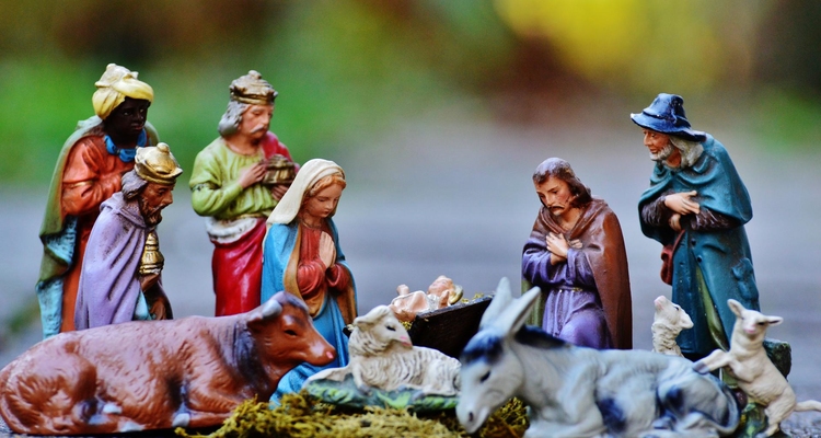 Foto nativity scen
