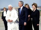 påve Benedict XVI och George W. Bush