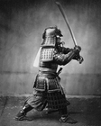 Foton samuraj med svärd