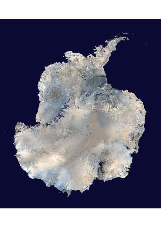 satellitbild av Antarktis