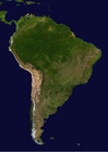 Foton satellitbild av Sydamerika