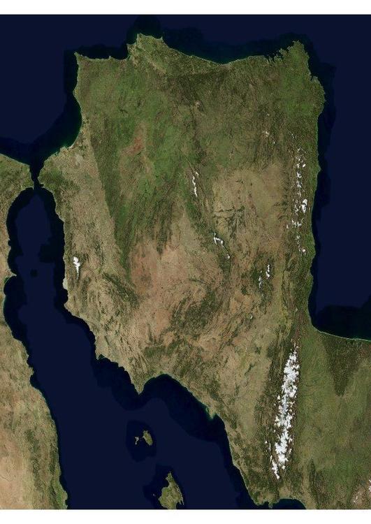 satellitfoto av Spanien