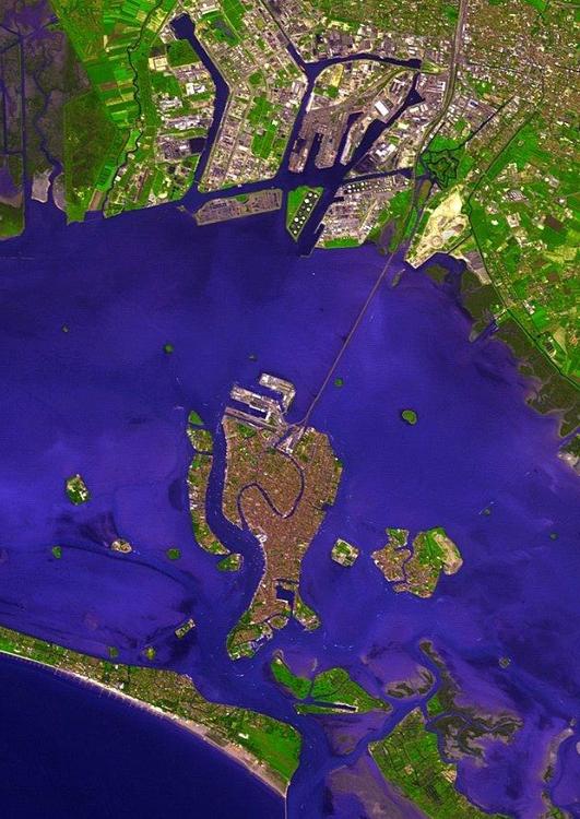 satellitfoto av Venedig