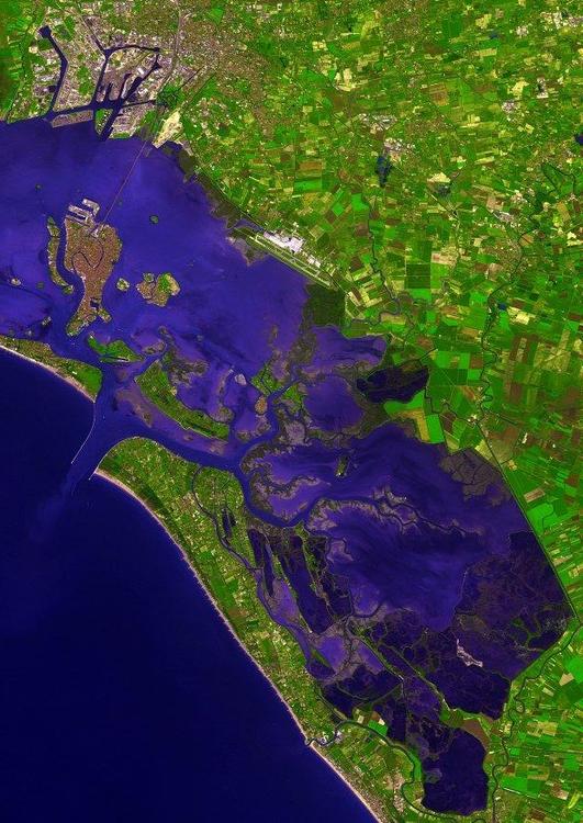 satellitfoto av Venedig