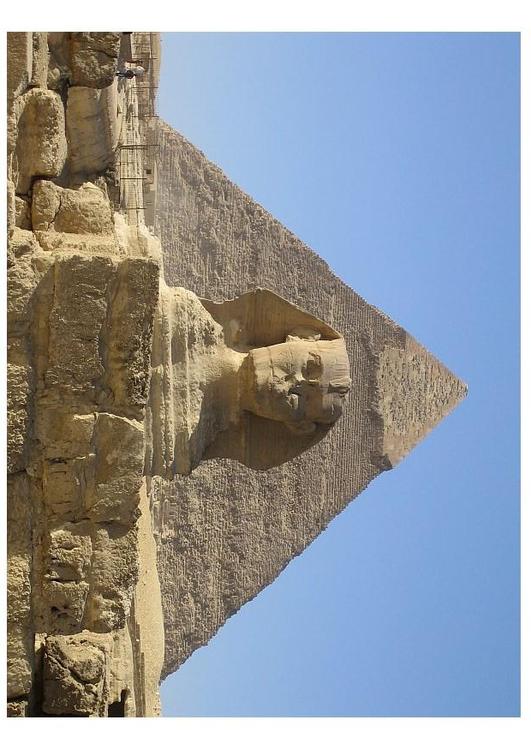Sfinx och pyramid i Giza