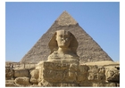 Foton Sfinx och pyramid i Giza