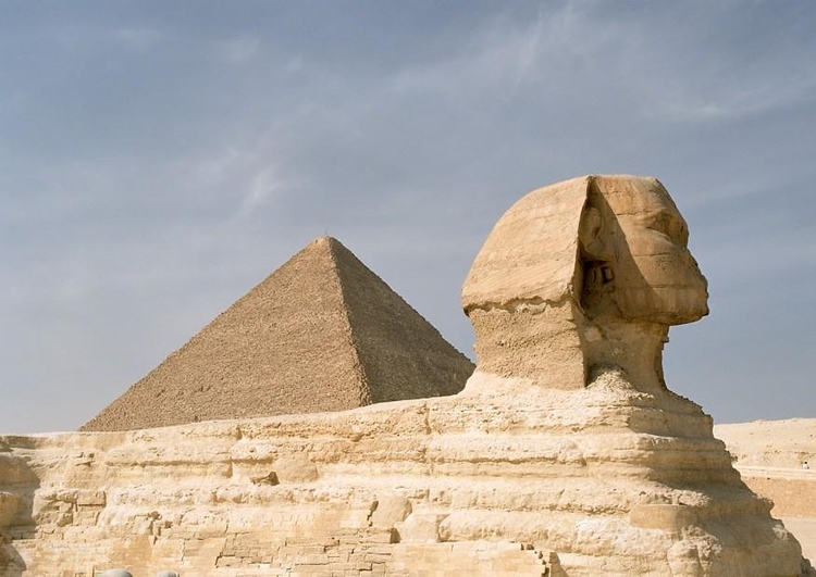 Foto sfinxen i Giza