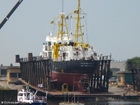 Foto skepp i torrdocka
