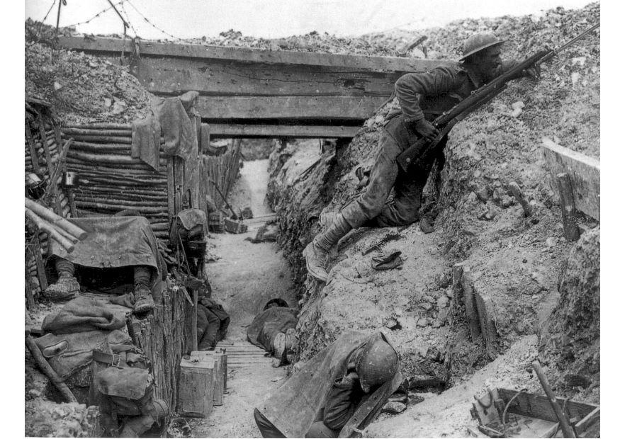 Foto skyttegravar - slaget vid Sommes