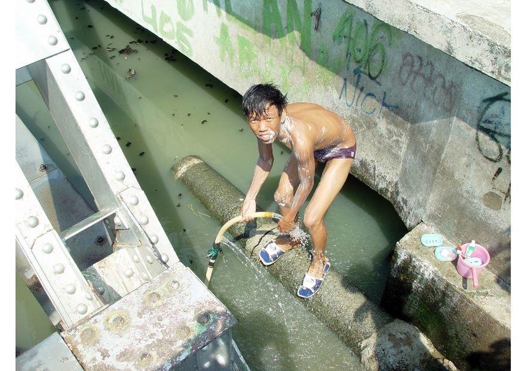 Foto slum i Djakarta