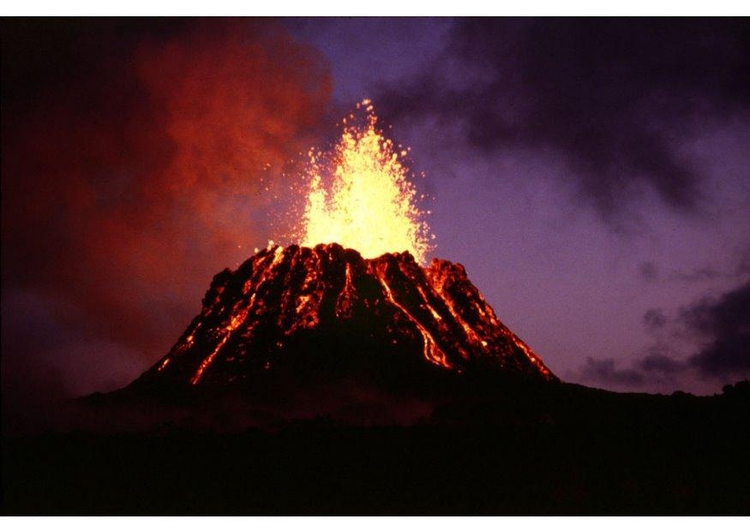 Foto vulkanutbrott