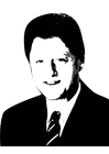 Målarbild Bill Clinton