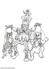 Målarbild marionettdockor