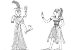 Målarbild ramses ii:s son och dotter