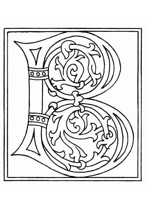 01a. alfabet b Målarbild 01a. alfabet b