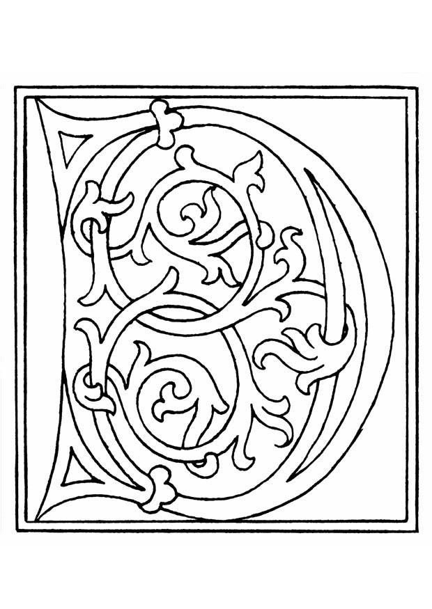 01a. alfabet d Målarbild 01a. alfabet d