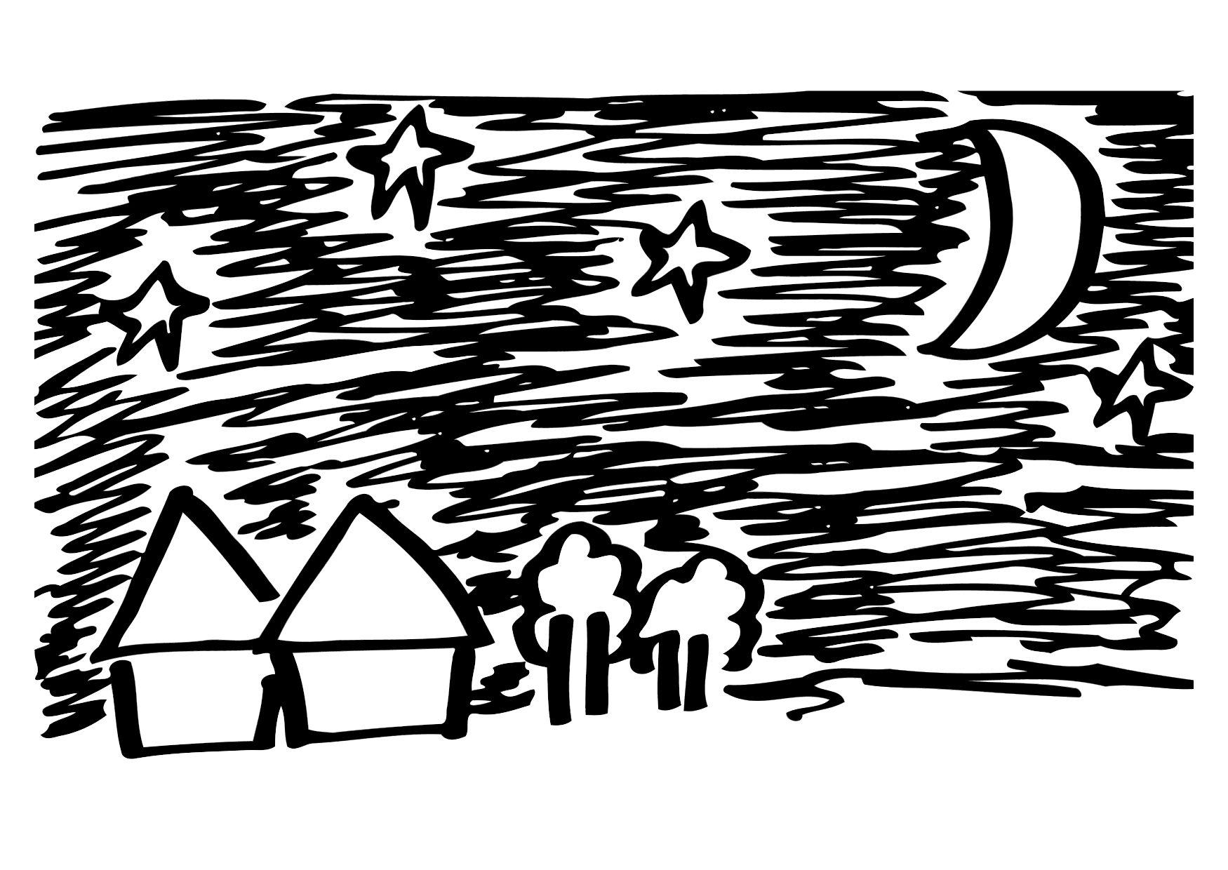 01a. natt Målarbild 01a. natt
