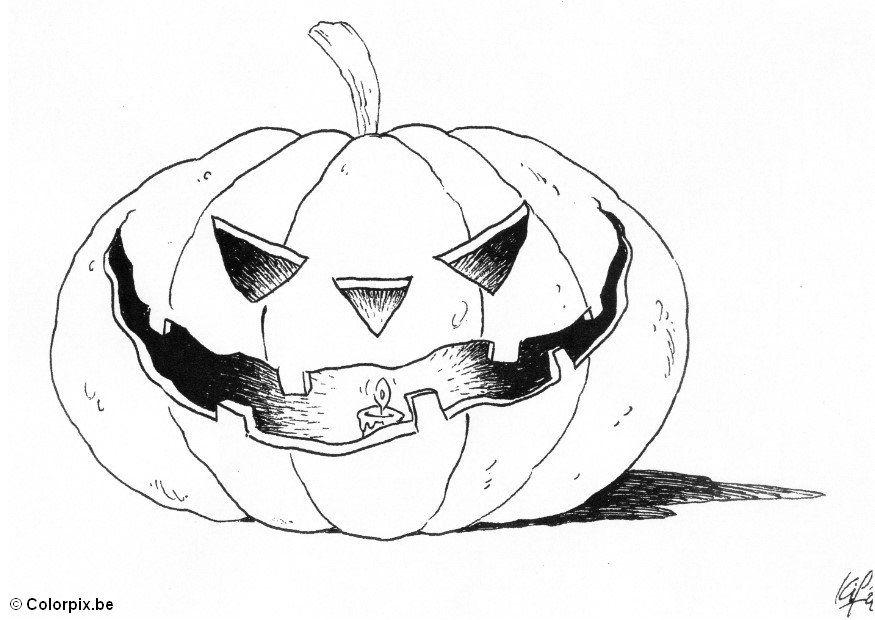 Målarbild 04 halloween pumpa