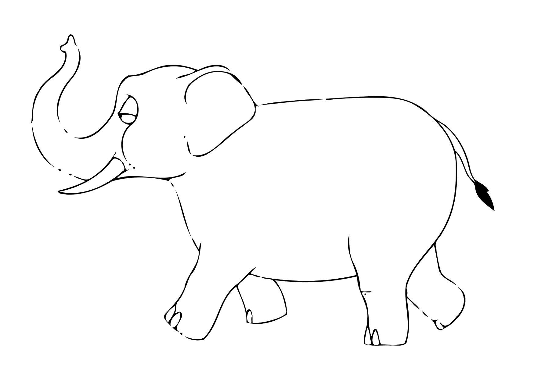 07b. elefant Målarbild 07b. elefant