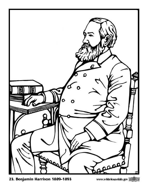 23 benjamin harrison Målarbild 23 benjamin harrison