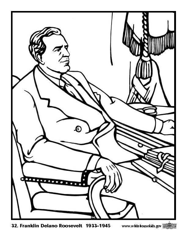 Målarbild 32 franklin delano roosevelt