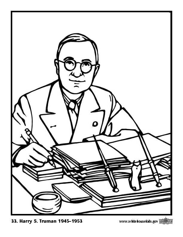 Målarbild 33 harry s. truman