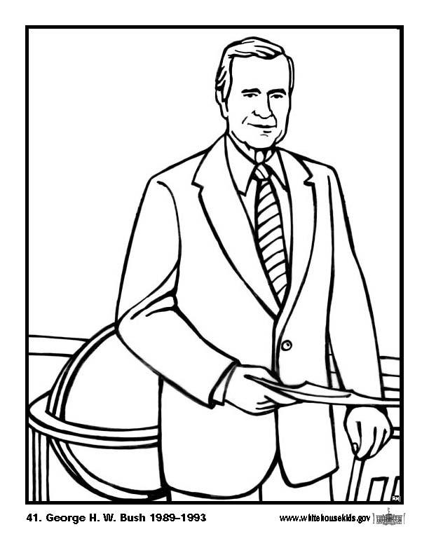 Målarbild 41 george h w bush