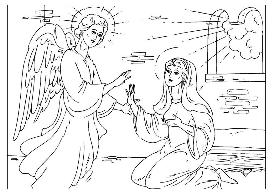 A„ngeln gabriel Målarbild A„ngeln gabriel