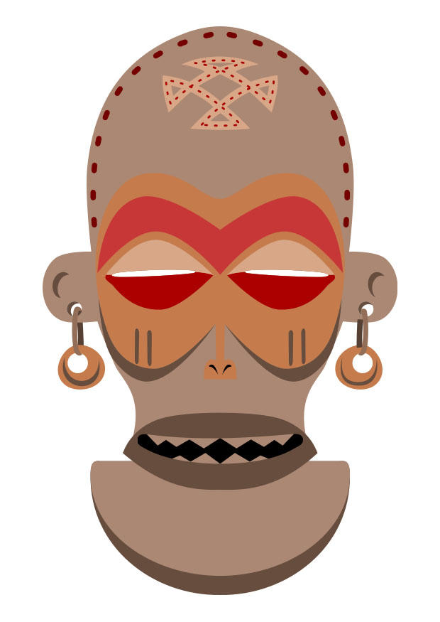 afrikansk mask - zaire - angola bild afrikansk mask - zaire - angola
