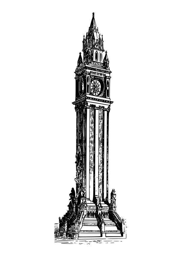 albert memorial Målarbild albert memorial