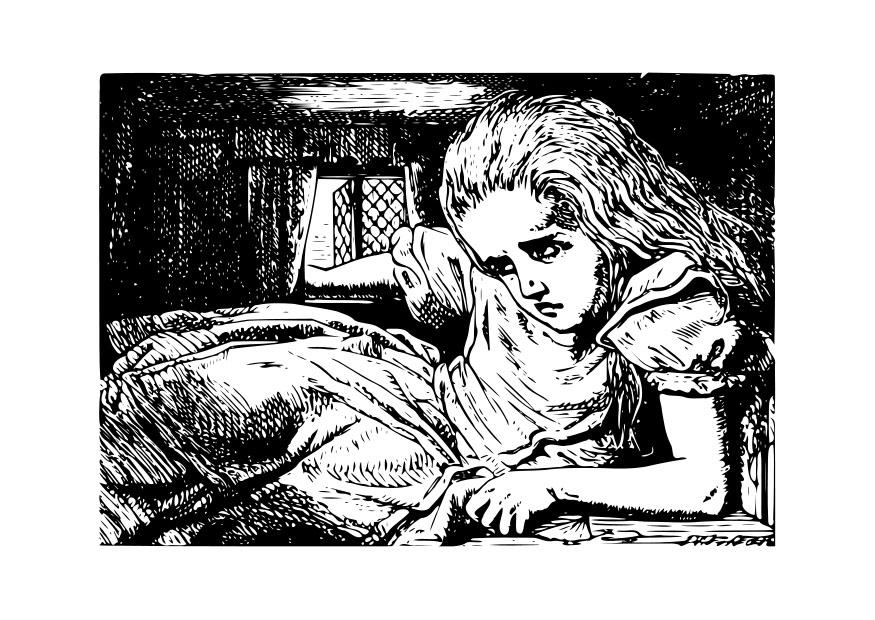 alice i underlandet - ner genom kaninhA¥let Målarbild alice i underlandet - ner genom kaninhA¥let