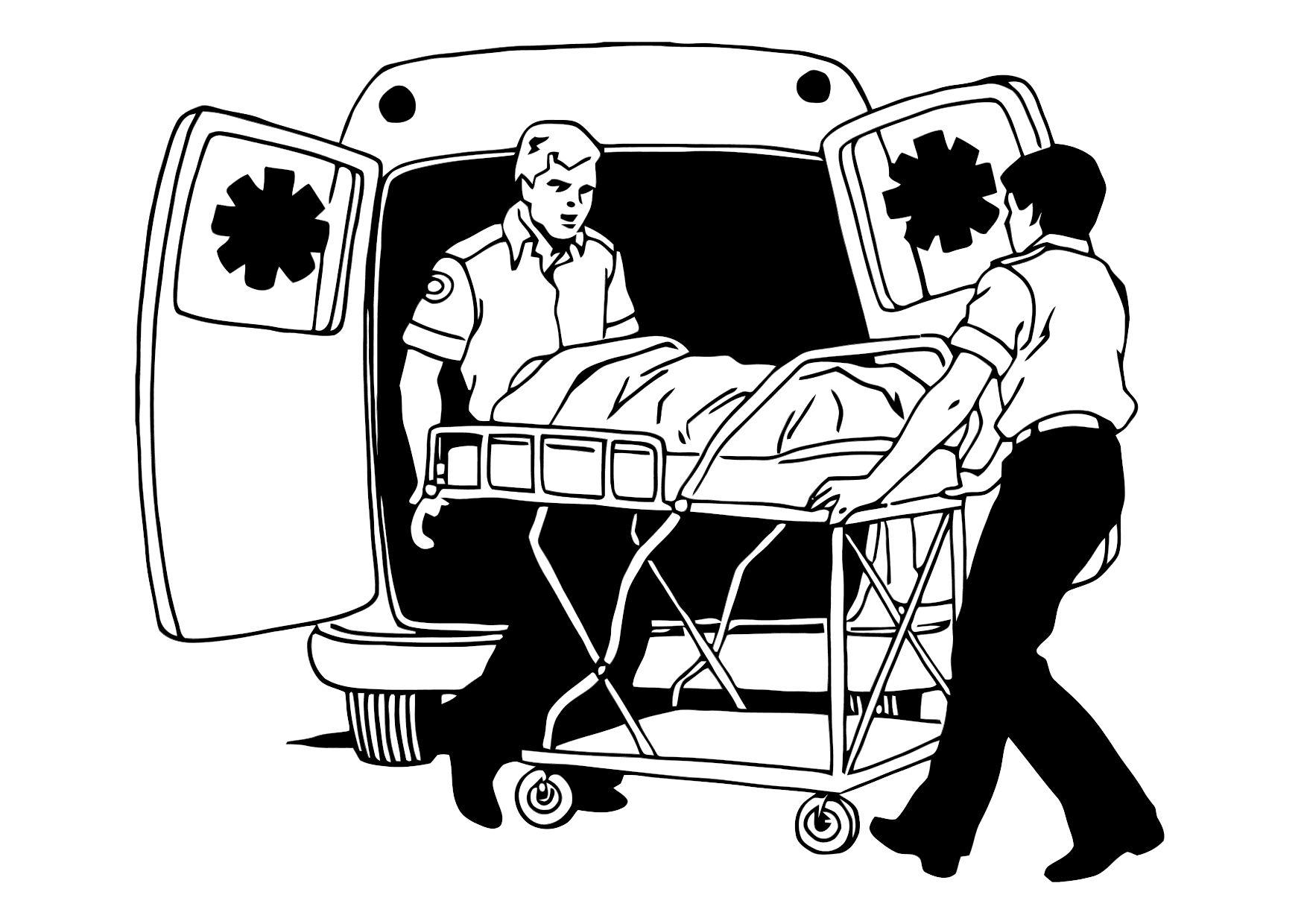 ambulans Målarbild ambulans