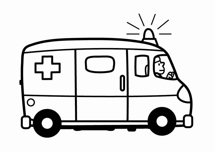 ambulans Målarbild ambulans