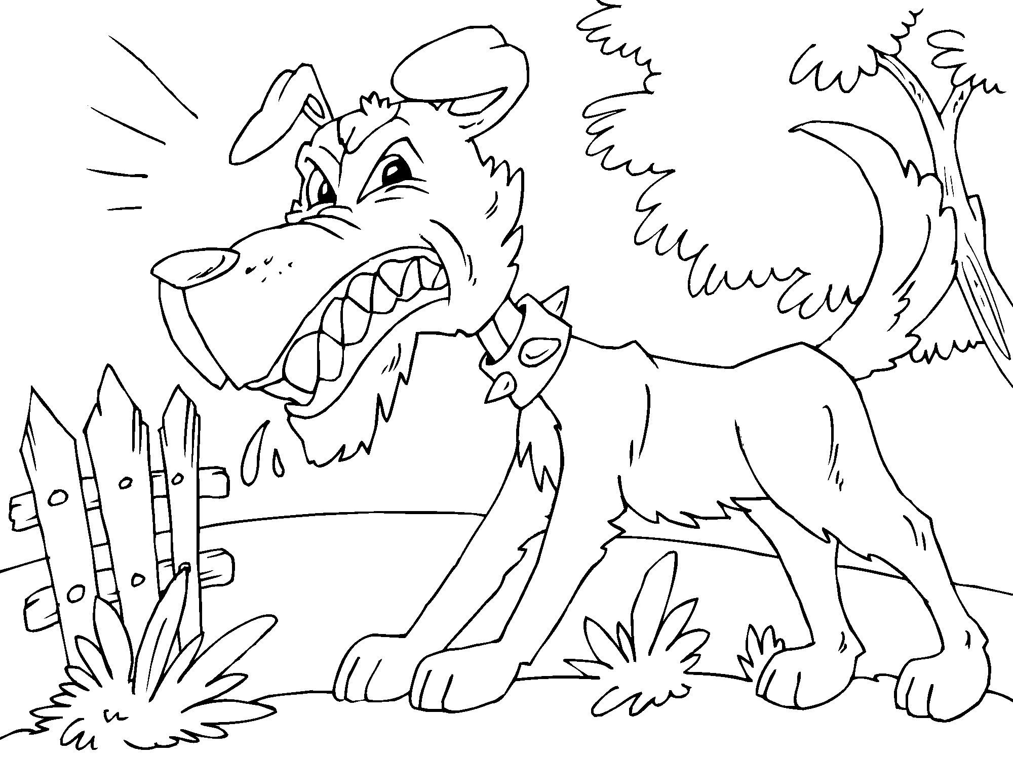 arg hund Målarbild arg hund