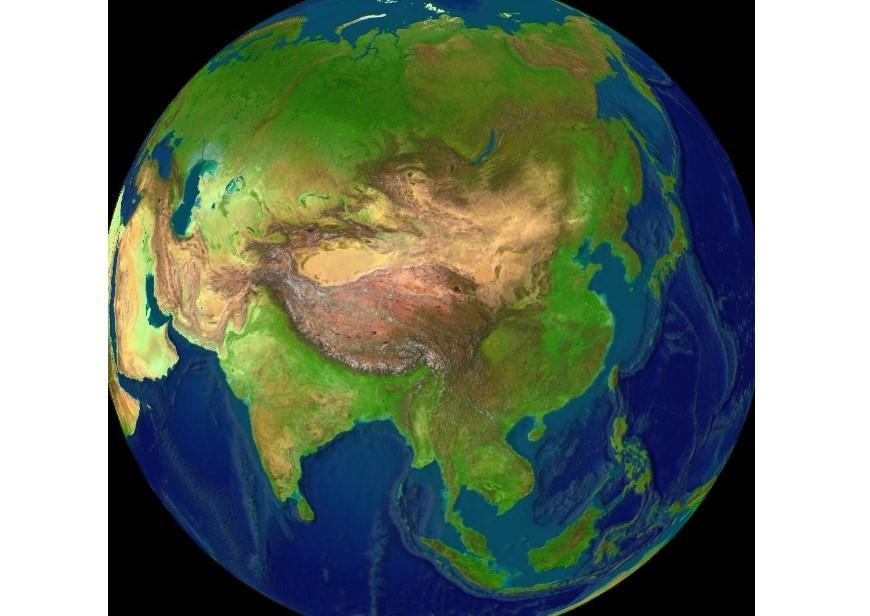 asien - geografisk satellitbild Foto asien - geografisk satellitbild