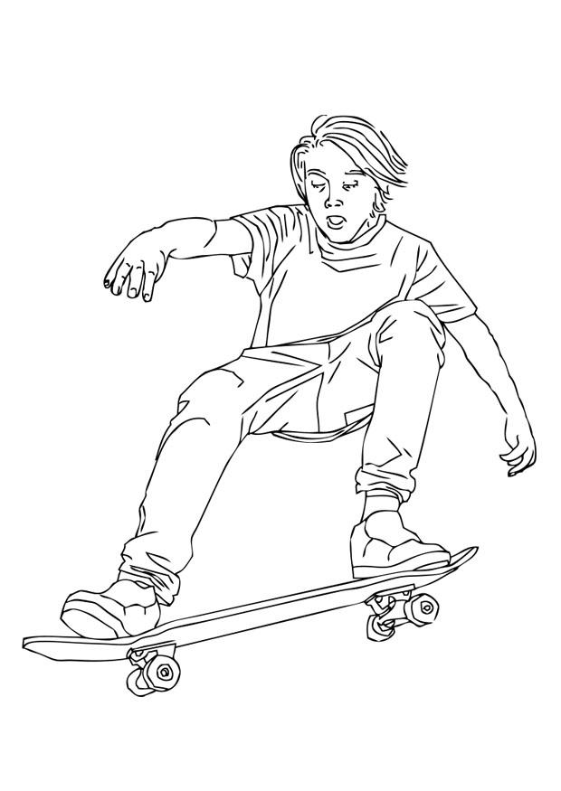 att A¥ka skateboard Målarbild att A¥ka skateboard