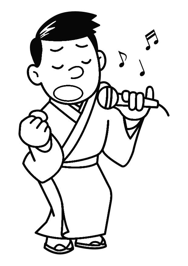 att sjunga - karaoke Målarbild att sjunga - karaoke