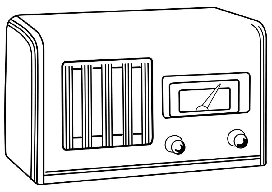 avstA¤ngd radio Målarbild avstA¤ngd radio