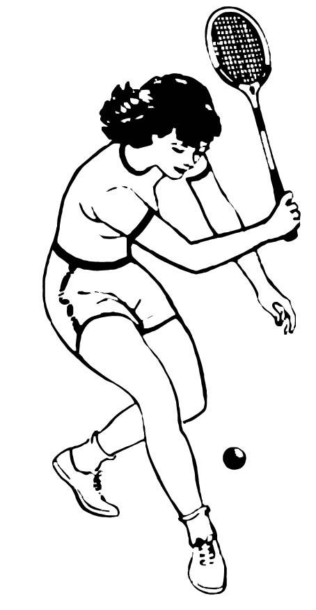 Målarbild badminton