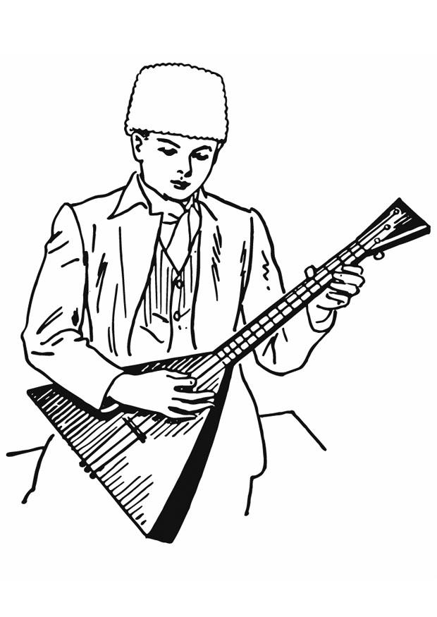 balalajka Målarbild balalajka