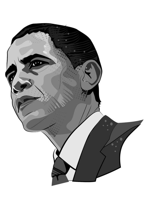 barack obama Målarbild barack obama