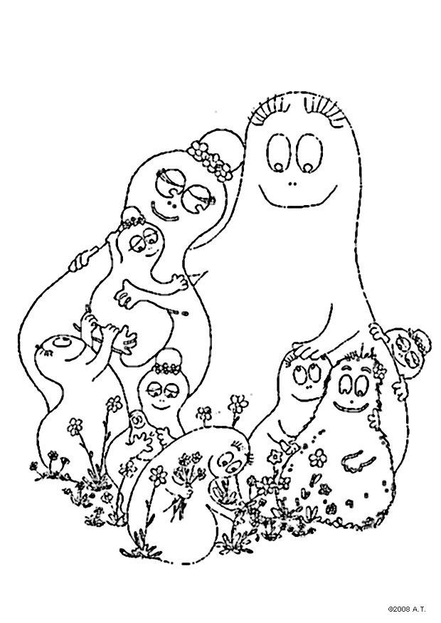 barbapappas familj Målarbild barbapappas familj