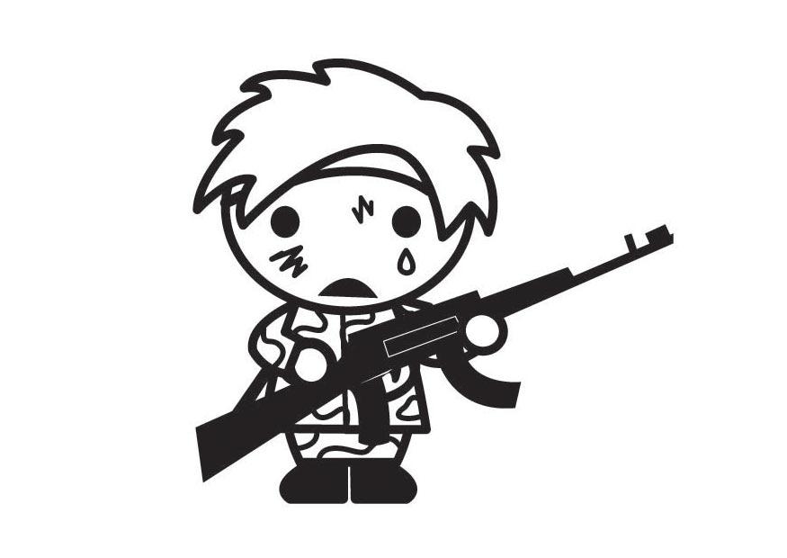 barnsoldat Målarbild barnsoldat