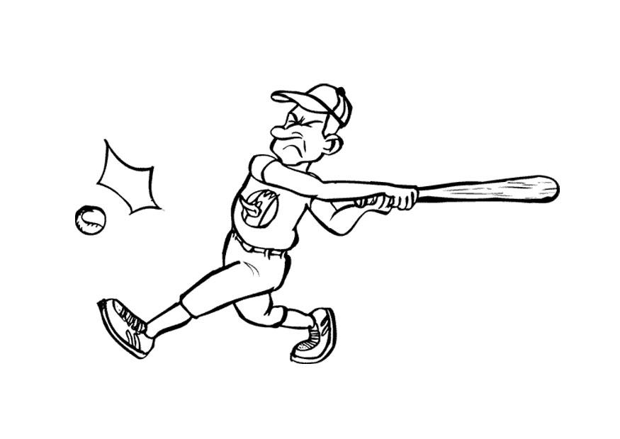 Målarbild baseboll slagman